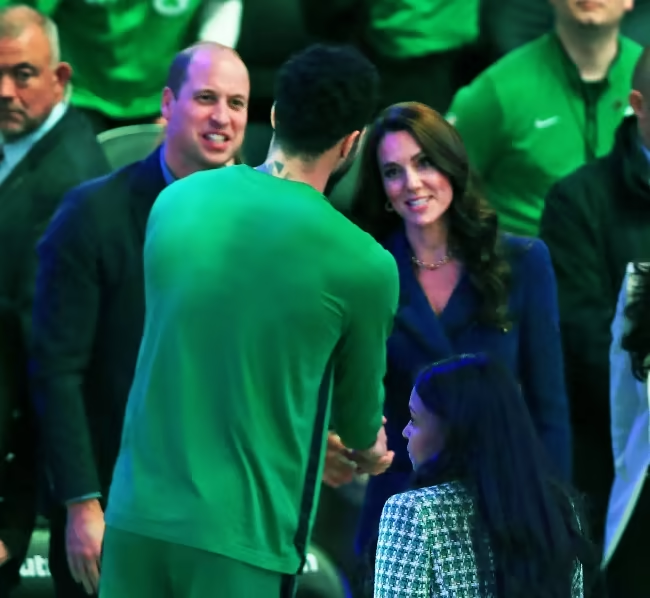 Prince William And Princess Kate Surprise Crowds At Boston NBA Game