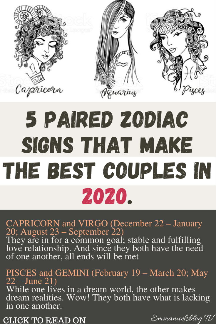 5 Paired Zodiac Signs That Make The Best Couples In 2020.