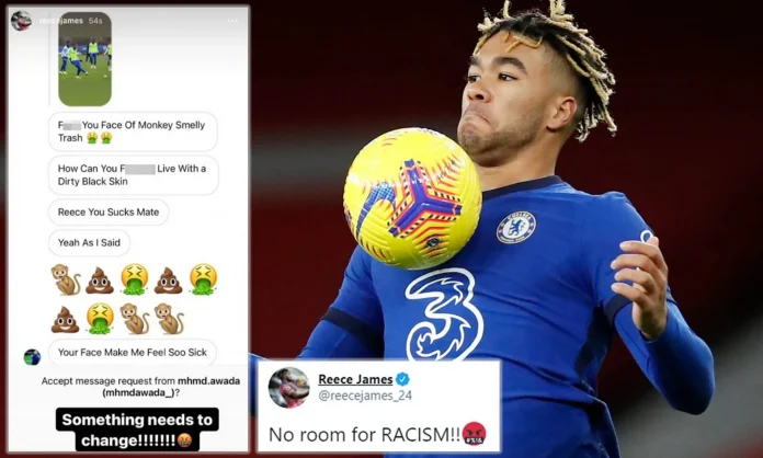 Racist troll who abused England and Chelsea star Reece James is 'tracked down to the Middle East'