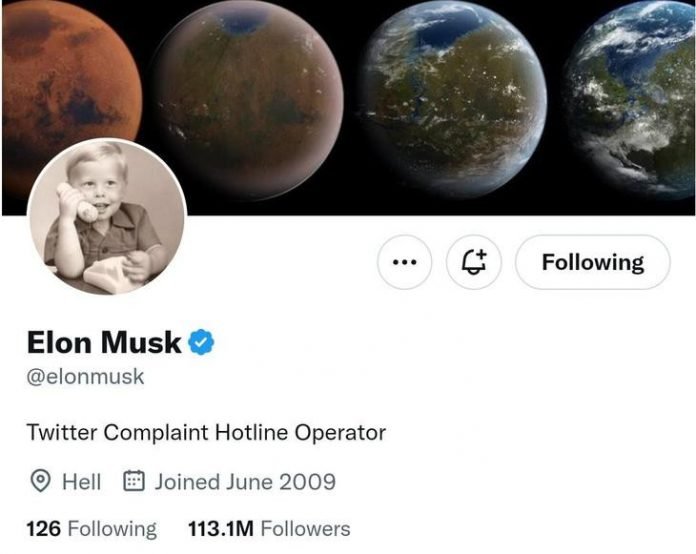 Elon Musk changes his social media bio from 'Chief Twit' to 'Twitter Complaint Hotline Operator'