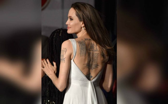 Which actress had a tattoo on some shameful places?