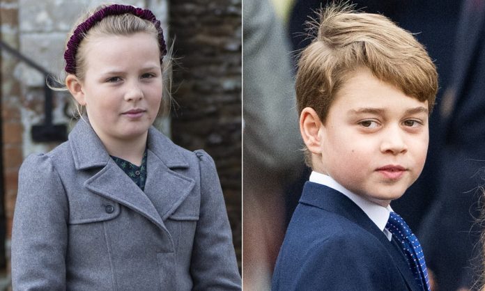 Watch Cheeky Mia Tindall Try To Get Prince George's Attention During Family Christmas Outing