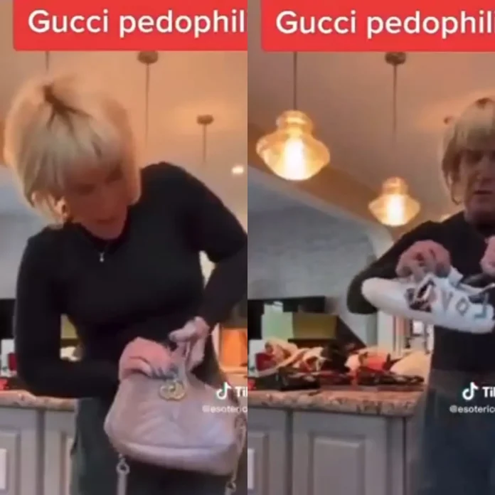 Woman destroys her entire Gucci collection over pedophilia accusation 1