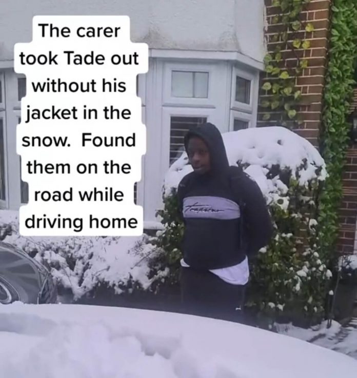 Mother in tears after her autistic nonverbal son was taken out by his carer in freezing weather without jacket