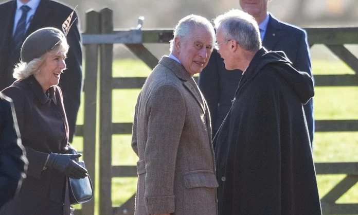 King Charles And Queen Consort Camilla In Good Spirits As They Attend Church At Sandringham On New Year's Day