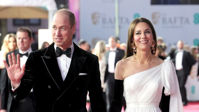 Upcycled Alexander Mcqueen Gown Trip For Kate Middleton At BAFTAS