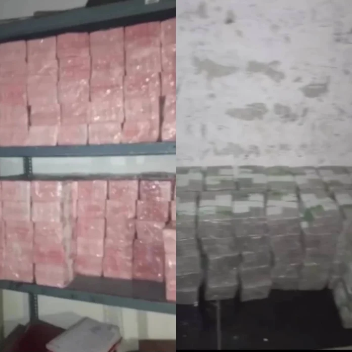 '287 million' new Naira notes reportedly discovered hidden in a bank vault during a joint operation by EFCCamd ICPC operatives