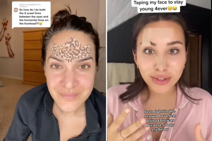 What Doctors Think About The Face-Taping Tiktok Trend To Stop Wrinkles