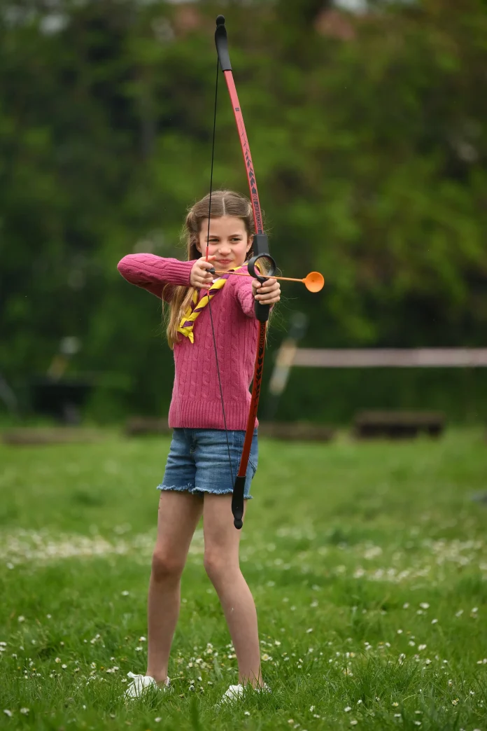 Princess Charlotte Is Just Like Mum Pictured With A Bow And Arrow At Archery