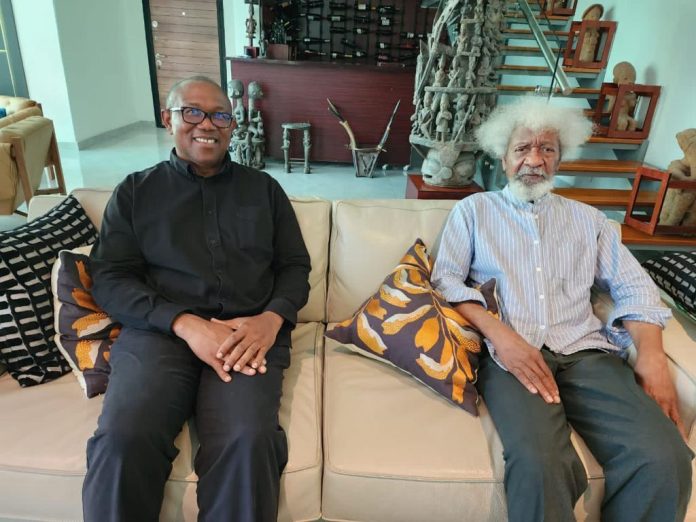 Peter Obi Visits Wole Soyinka Weeks After His Supporters Dragged The Nobel Laureate