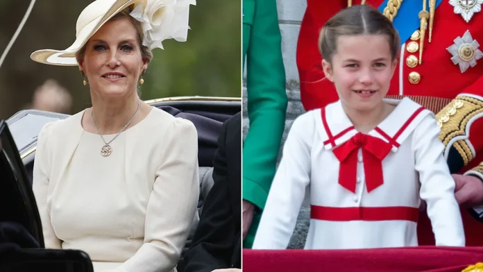 Princess Charlotte And Great-Aunt Duchess Sophie Share Sweet Moment During Trooping