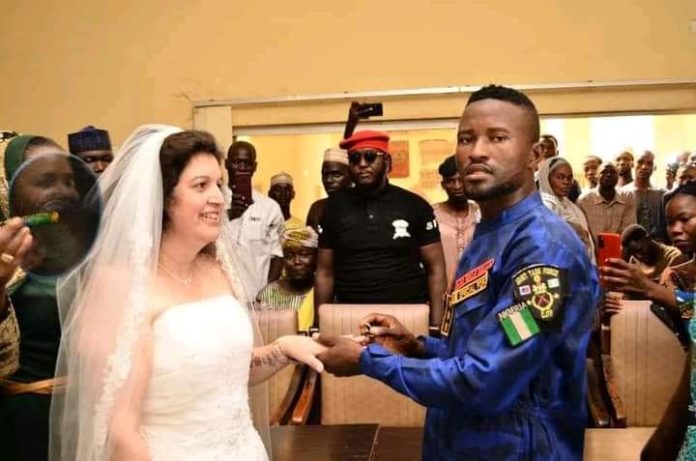 Adamawa State: Vigilante Marries Norwegian Woman He Met On Social Media