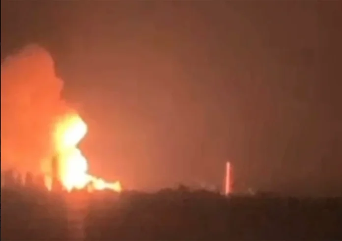 Video: Russian Dump Explodes After Suspected Storm Shadow Missile Strike