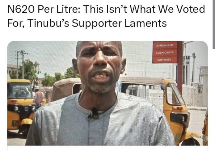 N620 Per Litre: “This Isn’t What We Voted For” – Tinubu Fans