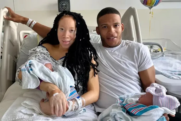 Couple Who Were Born On The Exact Same Day Welcome TWINS On Their Birthday