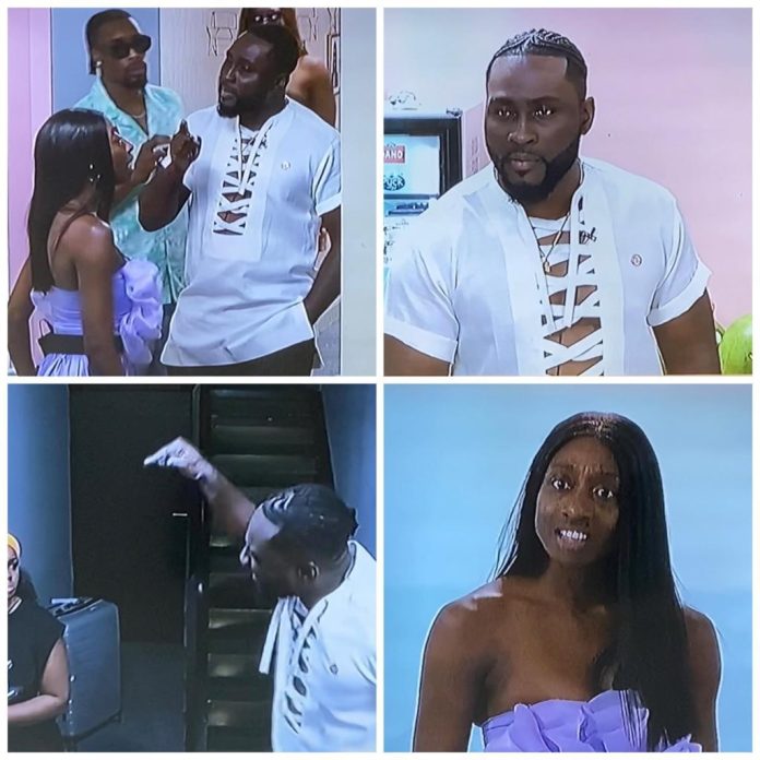 BBNaija Allstars: Pere Charges At Doyin And Punches The Wall As They Engage In A Heated Argument (Video)