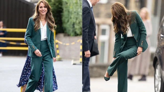 Princess Kate Laughs Off Awkward Shoe Moment As She Visits Textile Mill In Leeds – Best Photos