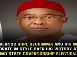 Video Of Governor Hope Uzodimma And Wife Celebrating His Re-Election As Governor Of Imo State