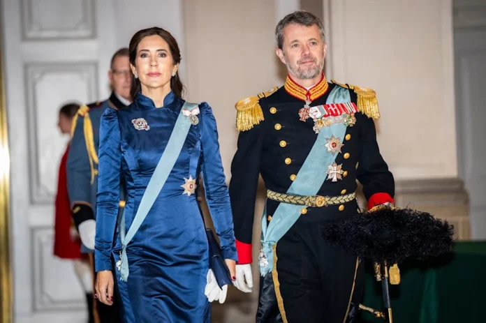 Crown Princess Mary Dazzles In Fitted Satin Gown Following Abdication Announcement