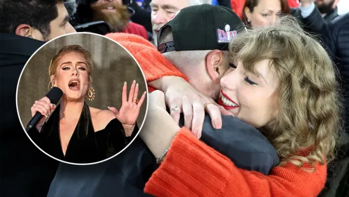 Adele Defends Taylor Swift Against Backlash For Attending NFL Games To Support Her Super Bowl Bound Boyfriend Travis Kelce As She Tells Haters To 'Get A F***Ing Life'  