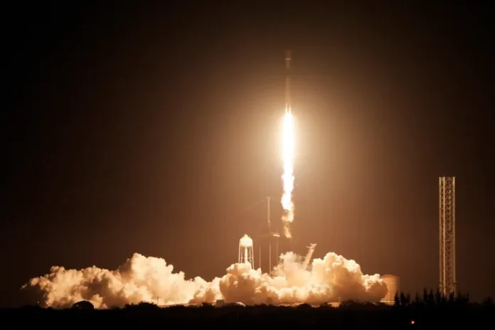 Elon Musk's Spacex Launches First US Moon Lander Mission Since 1972 From NASA's Kennedy Space Center As America Searches For Water As It Prepares To Send Astronauts Back To Lunar Surface Later This Decade