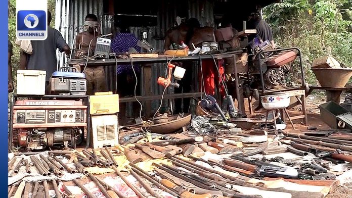 Nigerian Army Discover Illicit Weapons Manufacturing Facility In Delta State