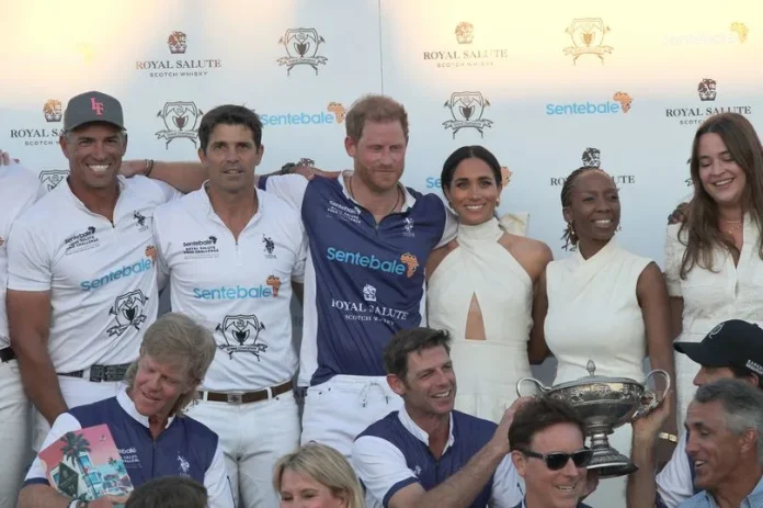 Moment Meghan Markle Asks Woman Not To Pose Next To Prince Harry For Polo Prize-Giving Photo