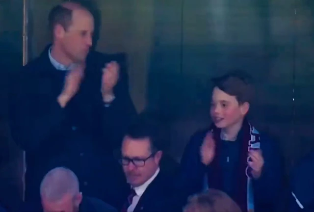 Prince William Enjoys A Night Out With Prince George At A Football Match