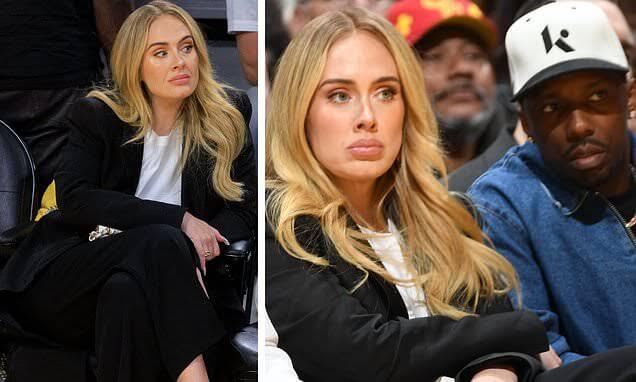 'Looking chic' Adele ENJOYS courtside date with husband Rich Paul at ...