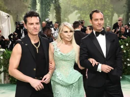 Andrew Scott Making A Fashion Statement In A Sleeveless Blazer Embellished With Gold Insects, While He And The Dapper Jude Law Led The Male Stars At Met Gala Event