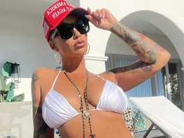 Amber Rose Flaunts Her Curves In A Bikini And Sports A MAGA Hat